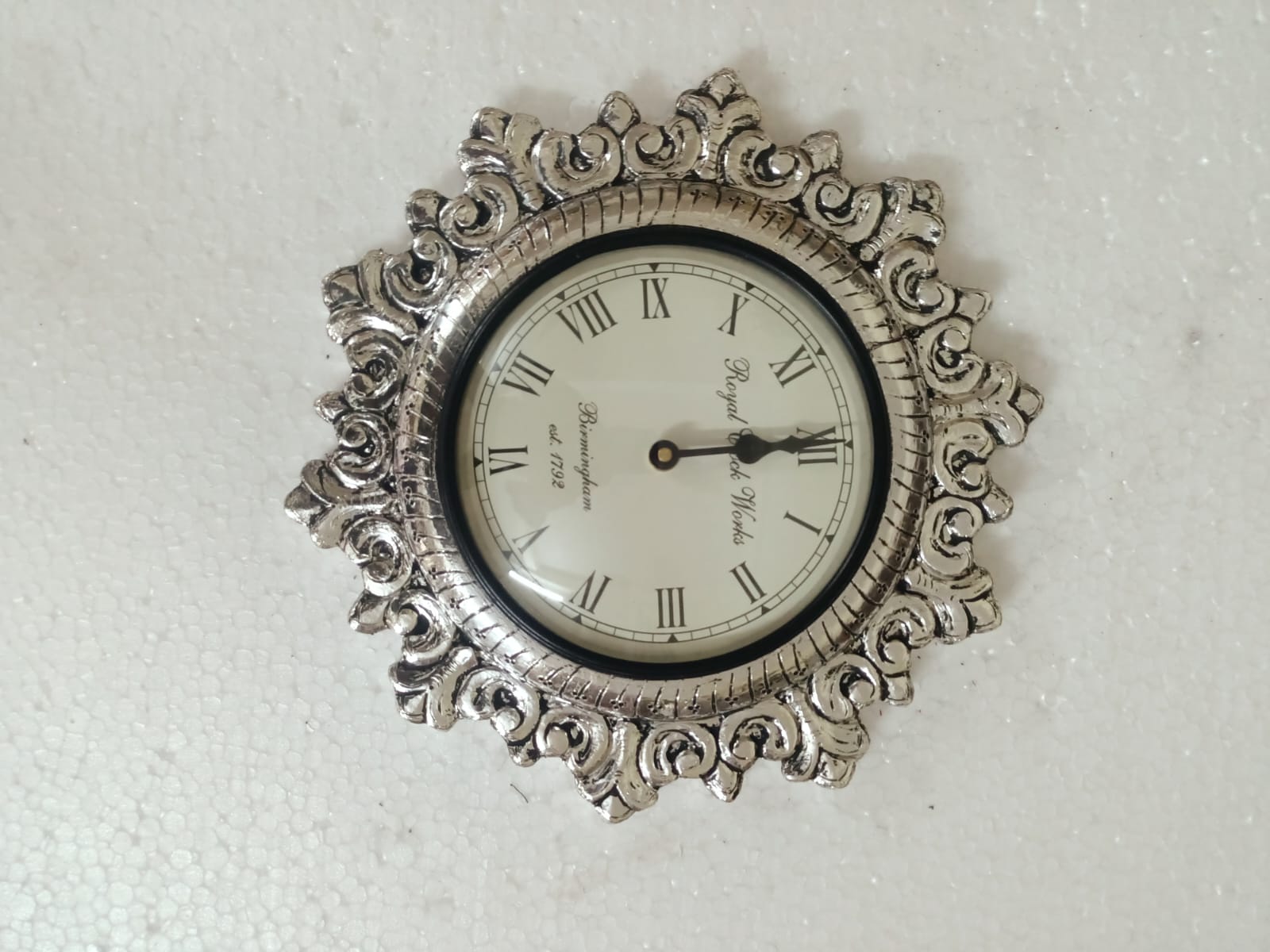 Sunburst Scroll Wall Clock dial size 8 inch